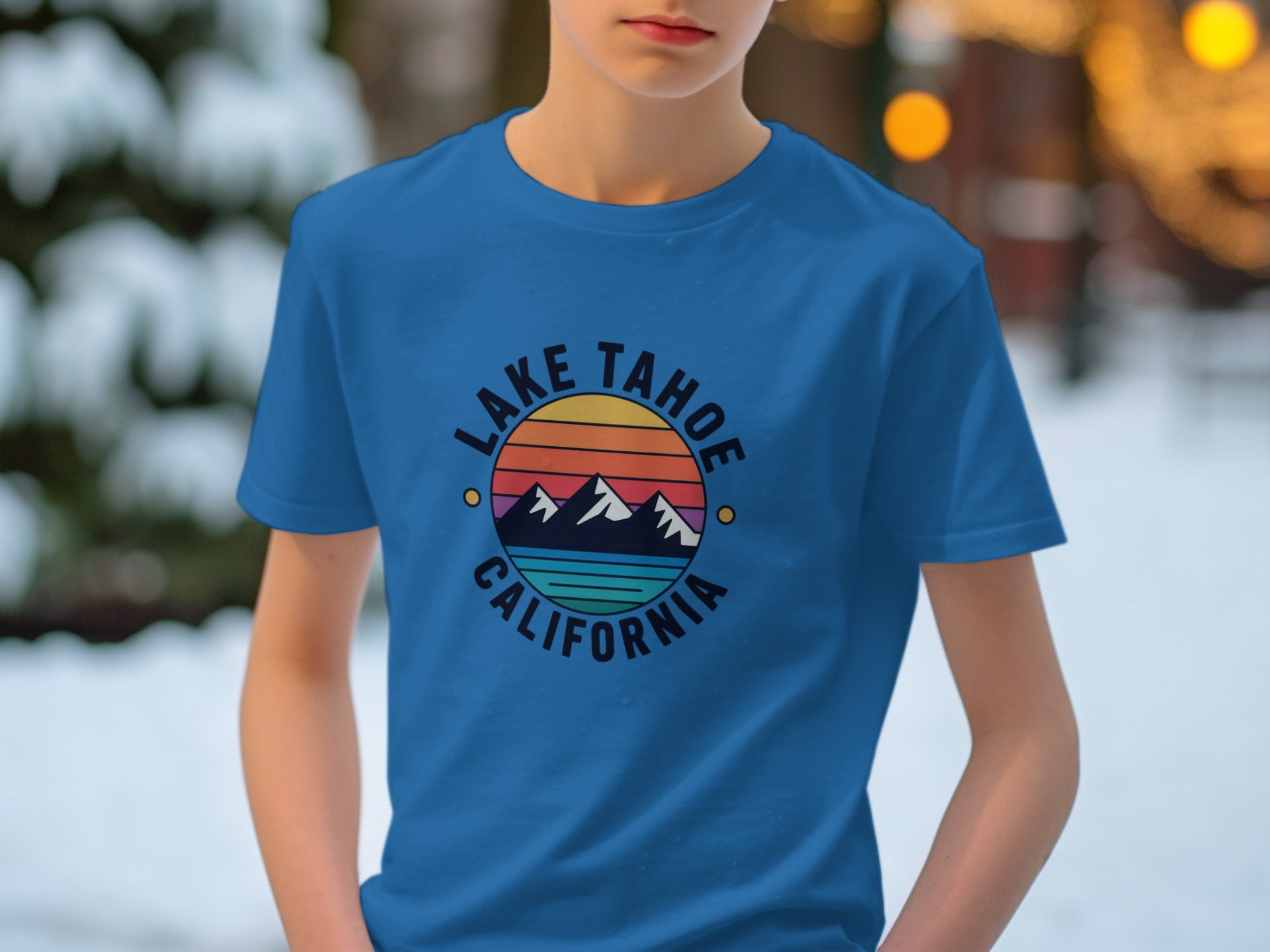 Lake Tahoe California Sunset Mountains T-shirt