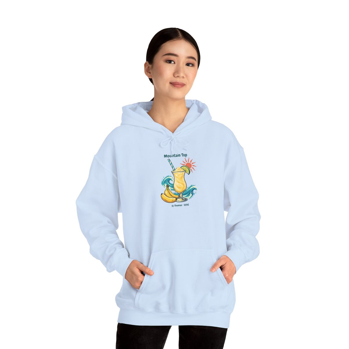 Mountain Top St. Thomas USVI Gildan 18500 Hoodie