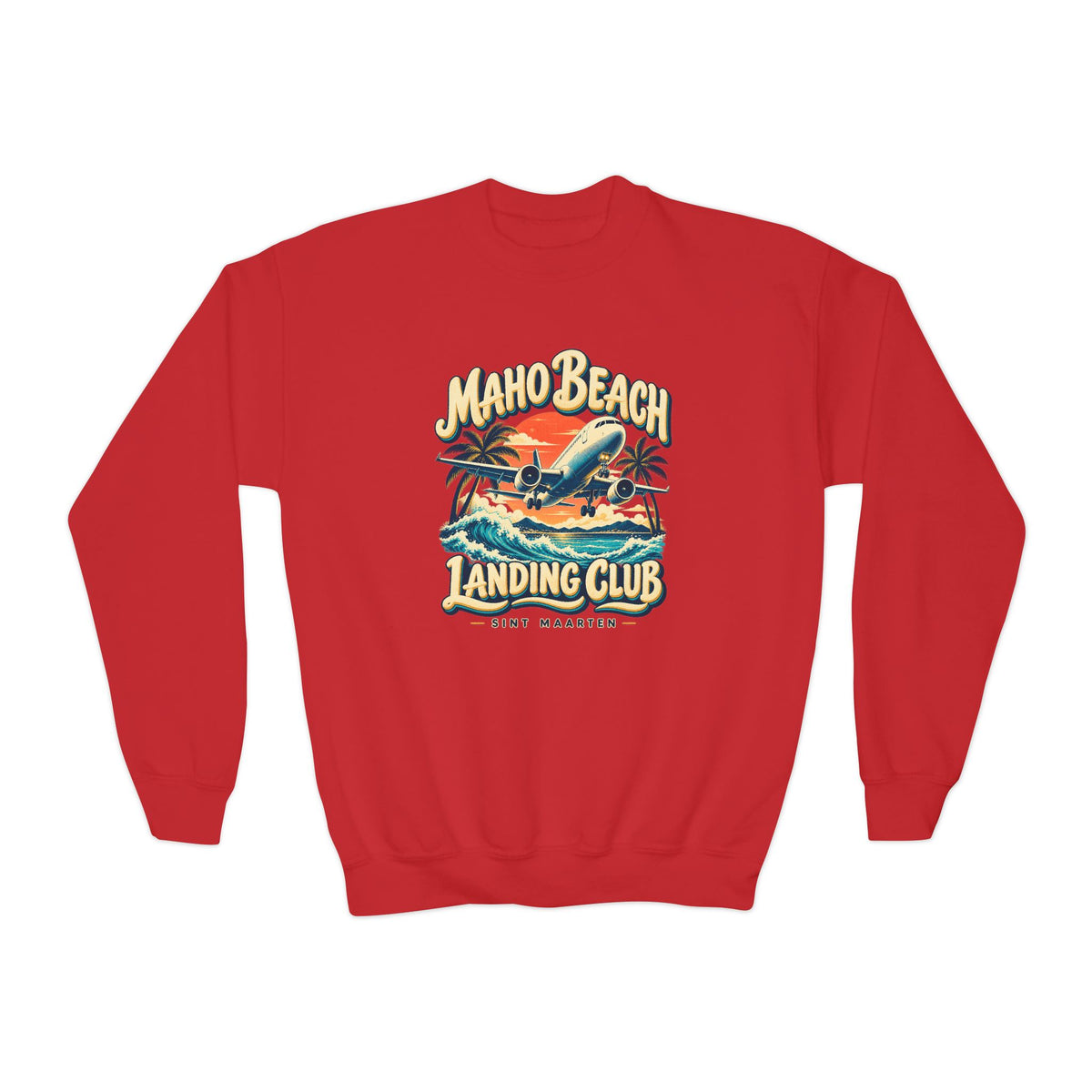 Maho Beach Landing Club Sint Maarten Gildan 18000B Youth Sweatshirt