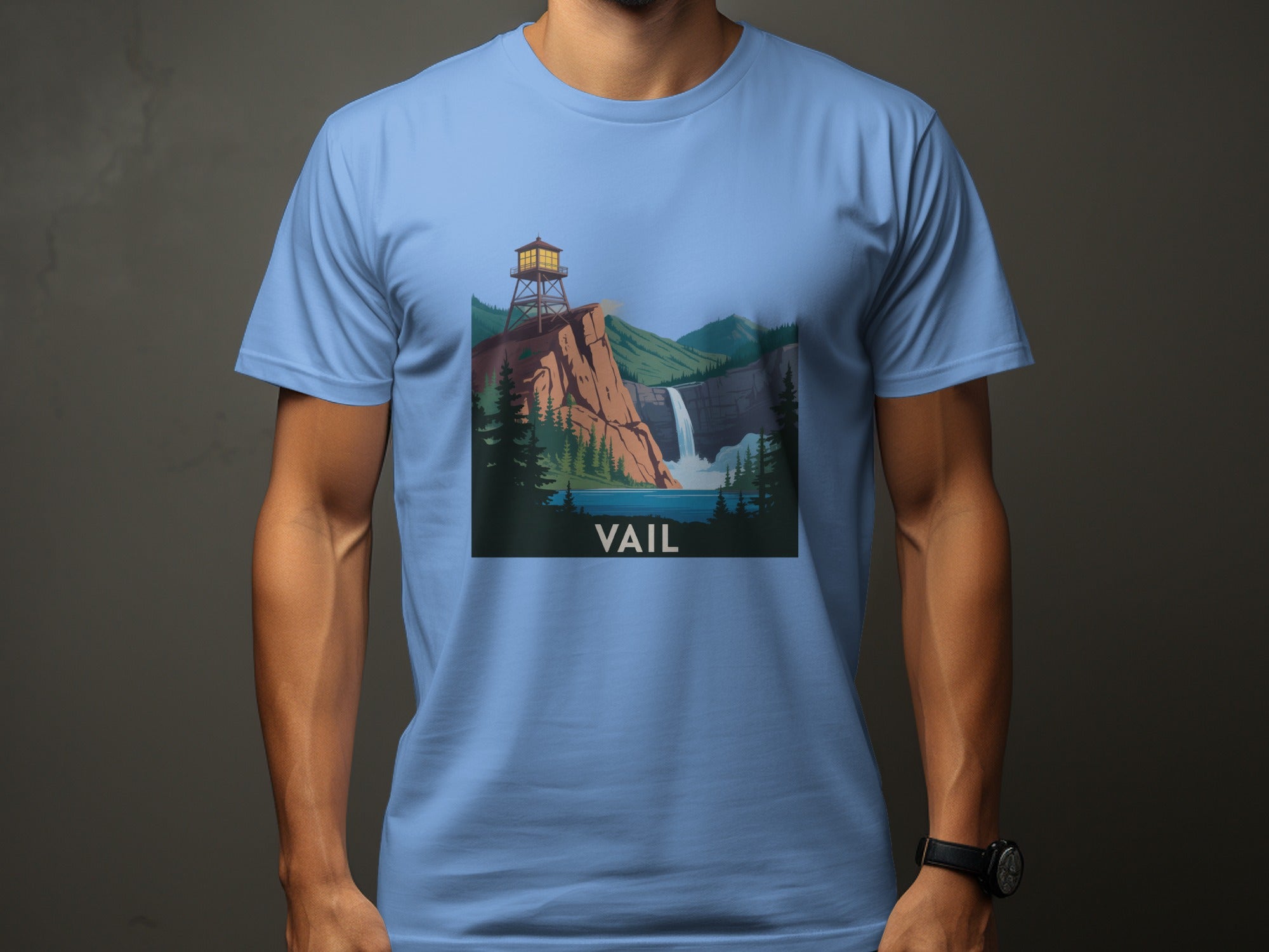 Scenic Mountain Tower Graphic Tee product