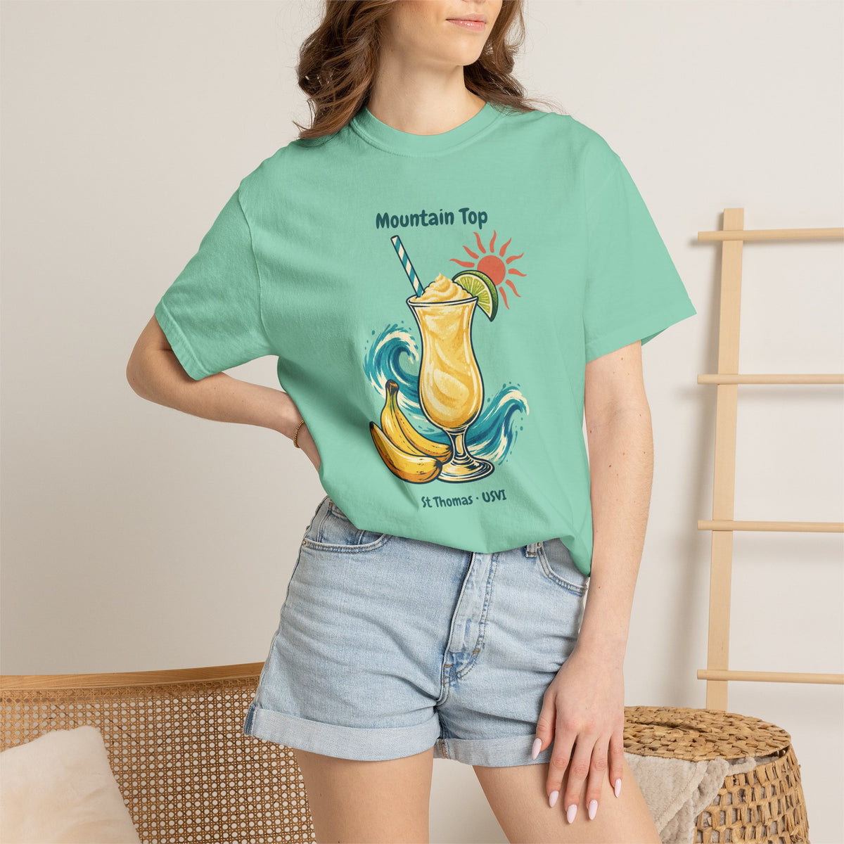 Mountain Top St. Thomas USVI Comfort Colors 1717 T-Shirt