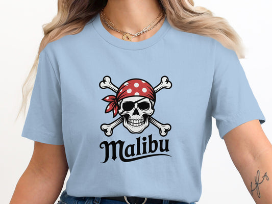 Malibu Skull and Crossbones Graphic T-Shirt product