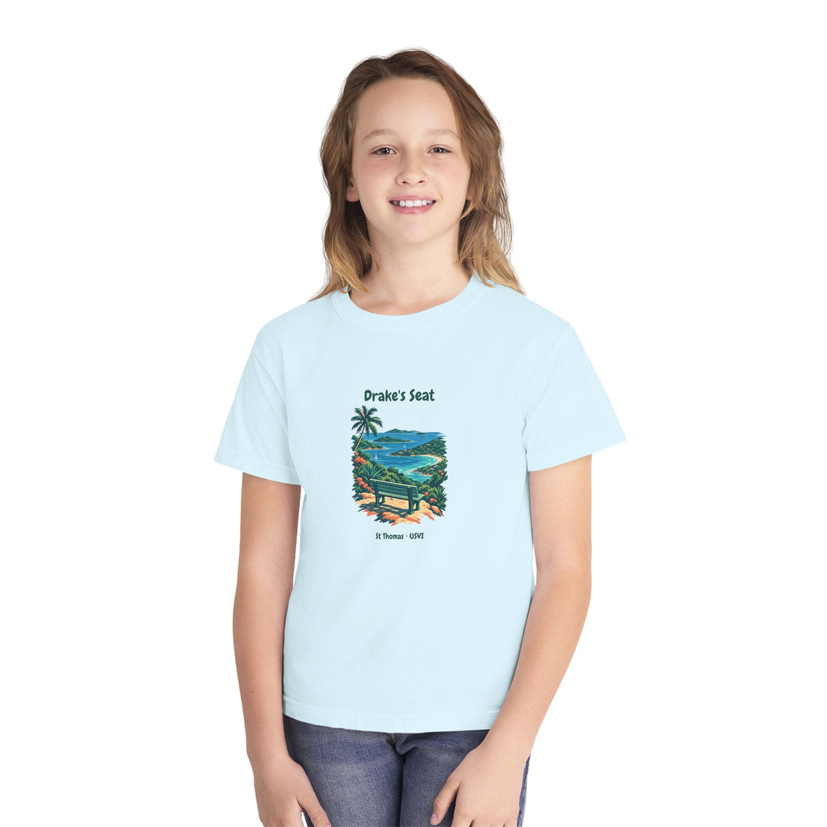Drake's Seat St. Thomas USVI Comfort Colors 9018 Youth T-Shirt