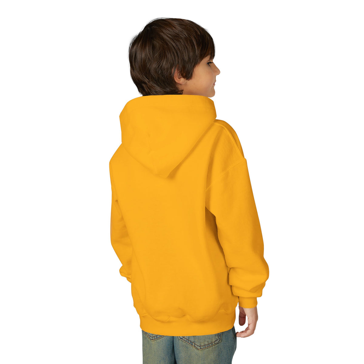Maho Beach Landing Club Sint Maarten Gildan 18500B Youth Hoodie featuring the Maho Beach destination artwork, supplier product mockup