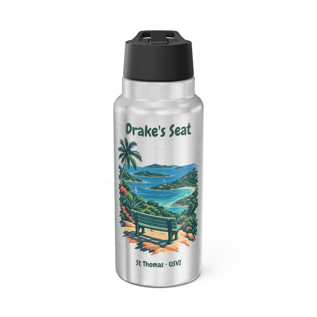 Drake's Seat St. Thomas USVI Gator Tumbler 32oz