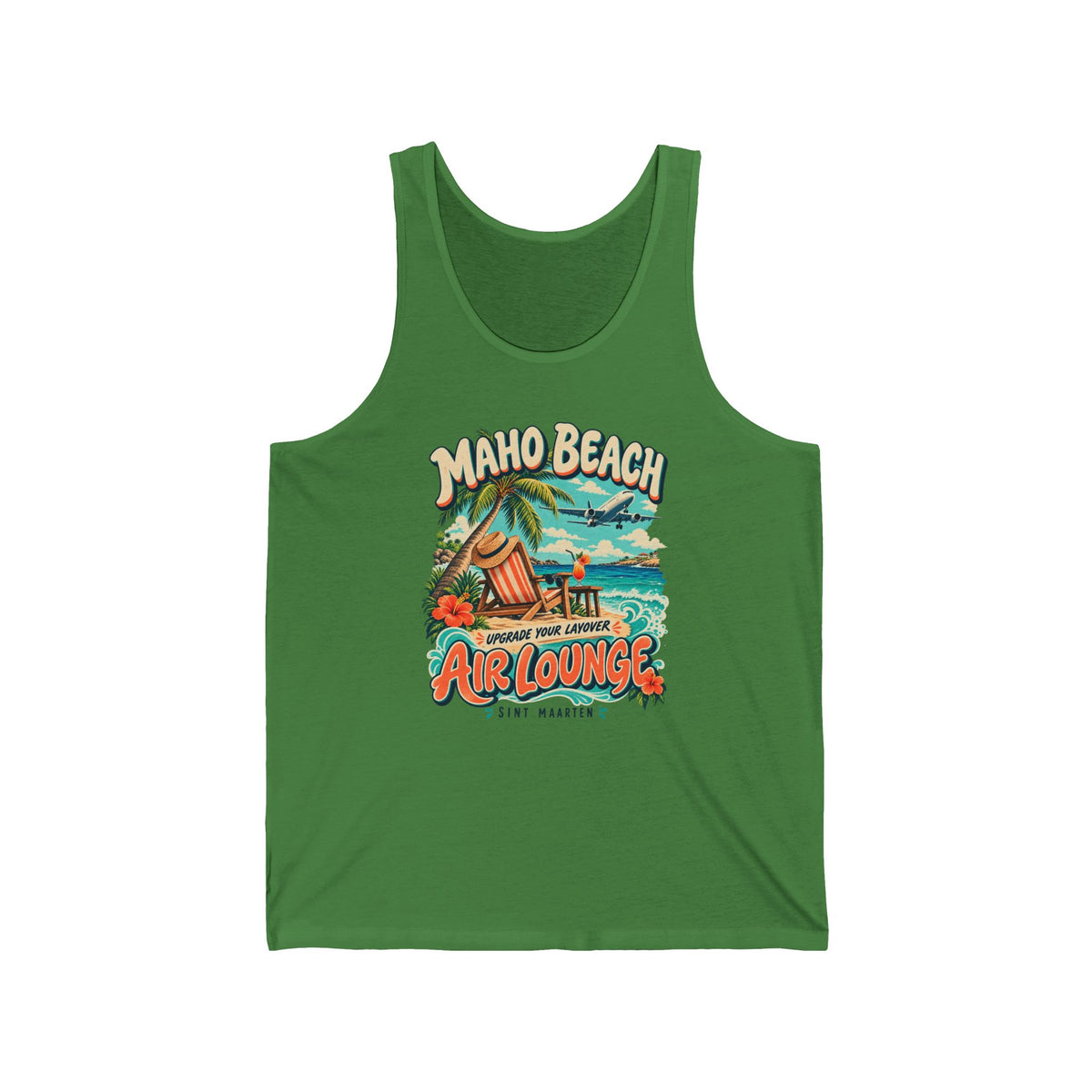 Maho Beach Air Lounge Sint Maarten Bella+Canvas 3480 Tank Top