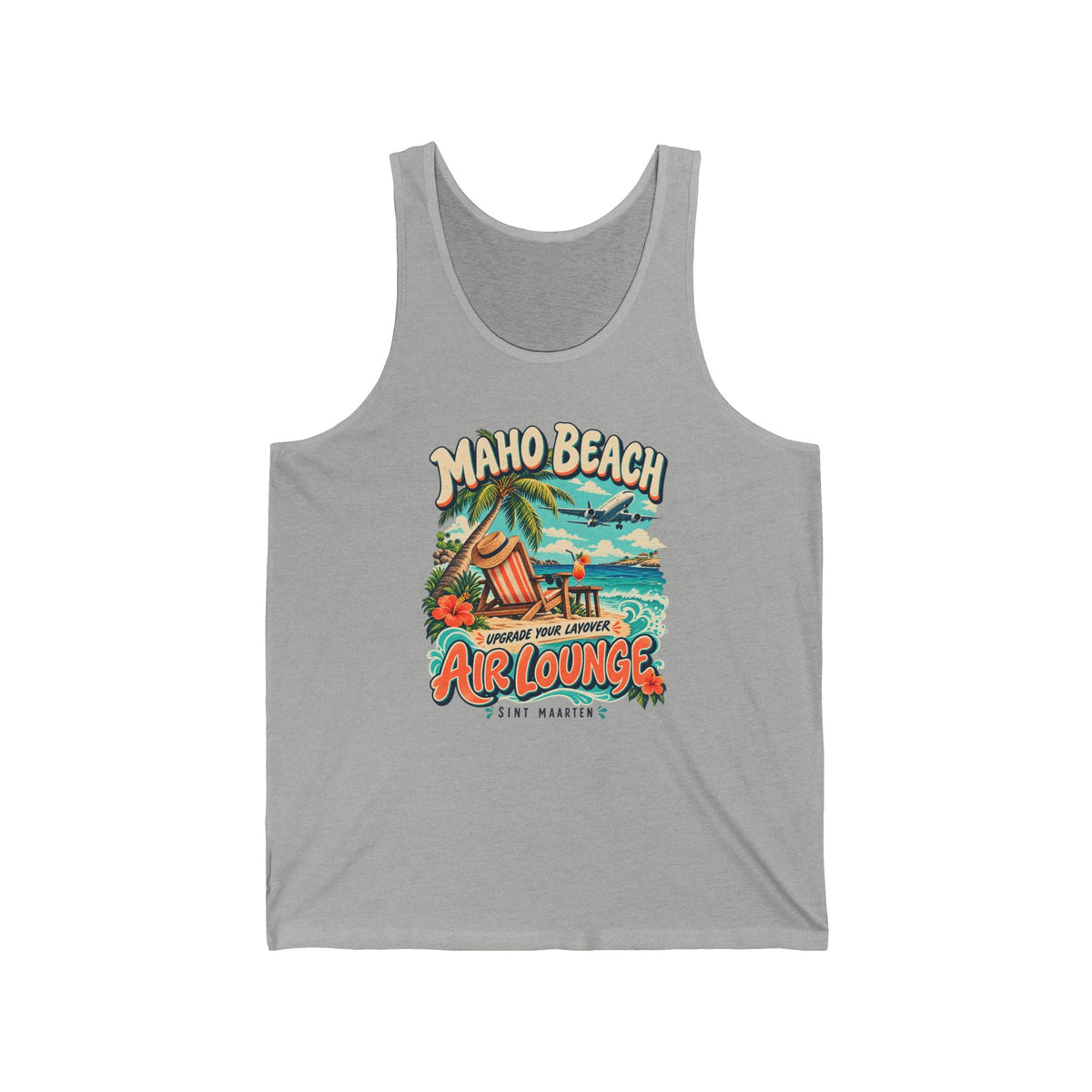 Maho Beach Air Lounge Sint Maarten Bella+Canvas 3480 Tank Top