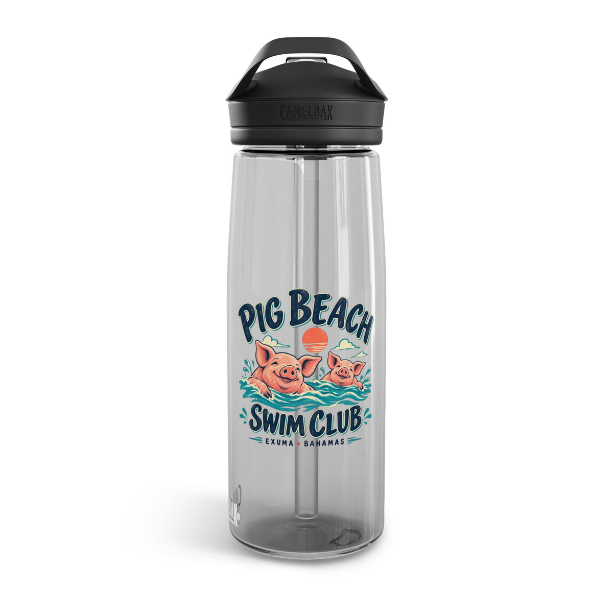 Pig Beach Swim Club Exuma Bahamas CamelBak Eddy 25 oz Water Bottle, supplier product view 1