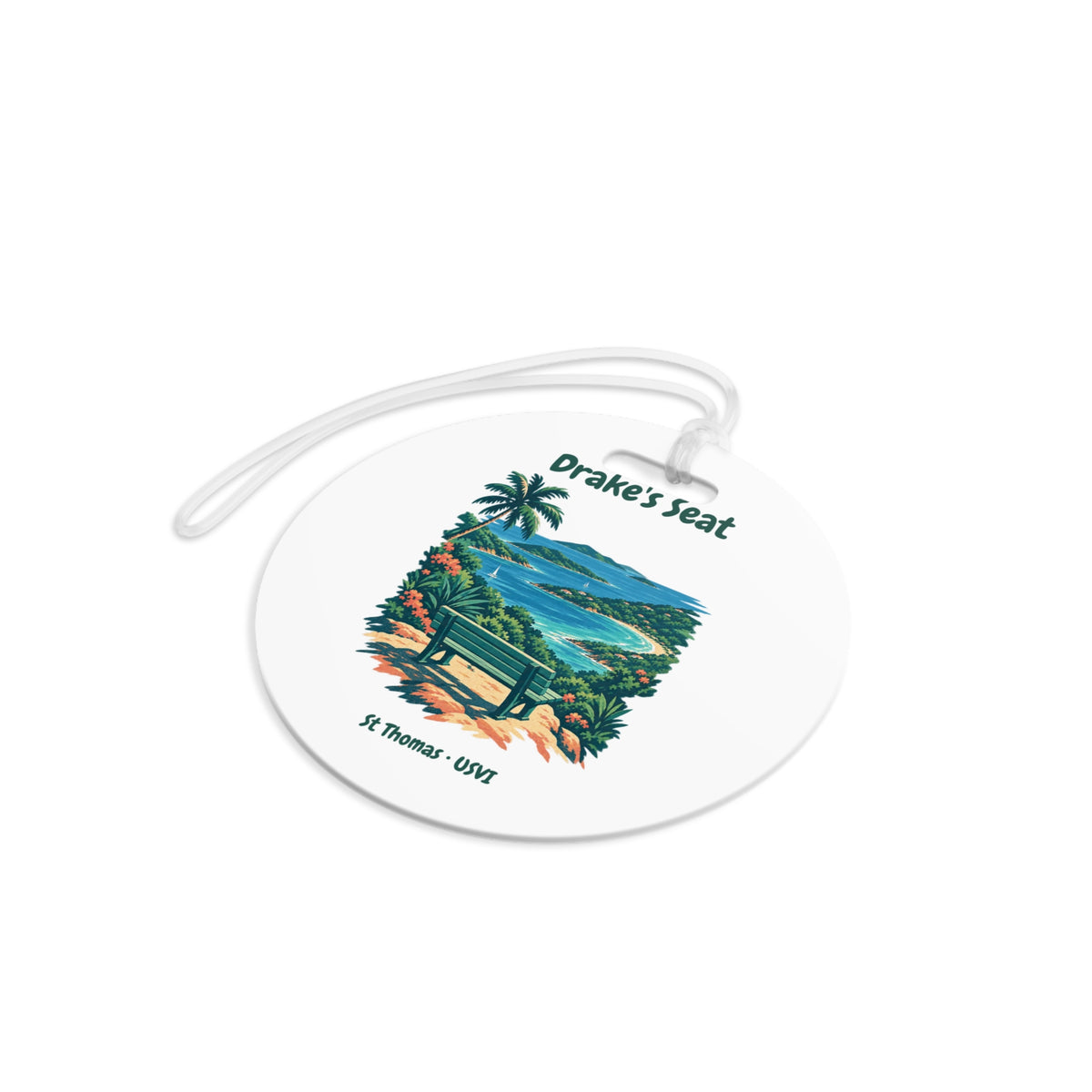 Drake's Seat St. Thomas USVI Double-Sided Luggage Tag