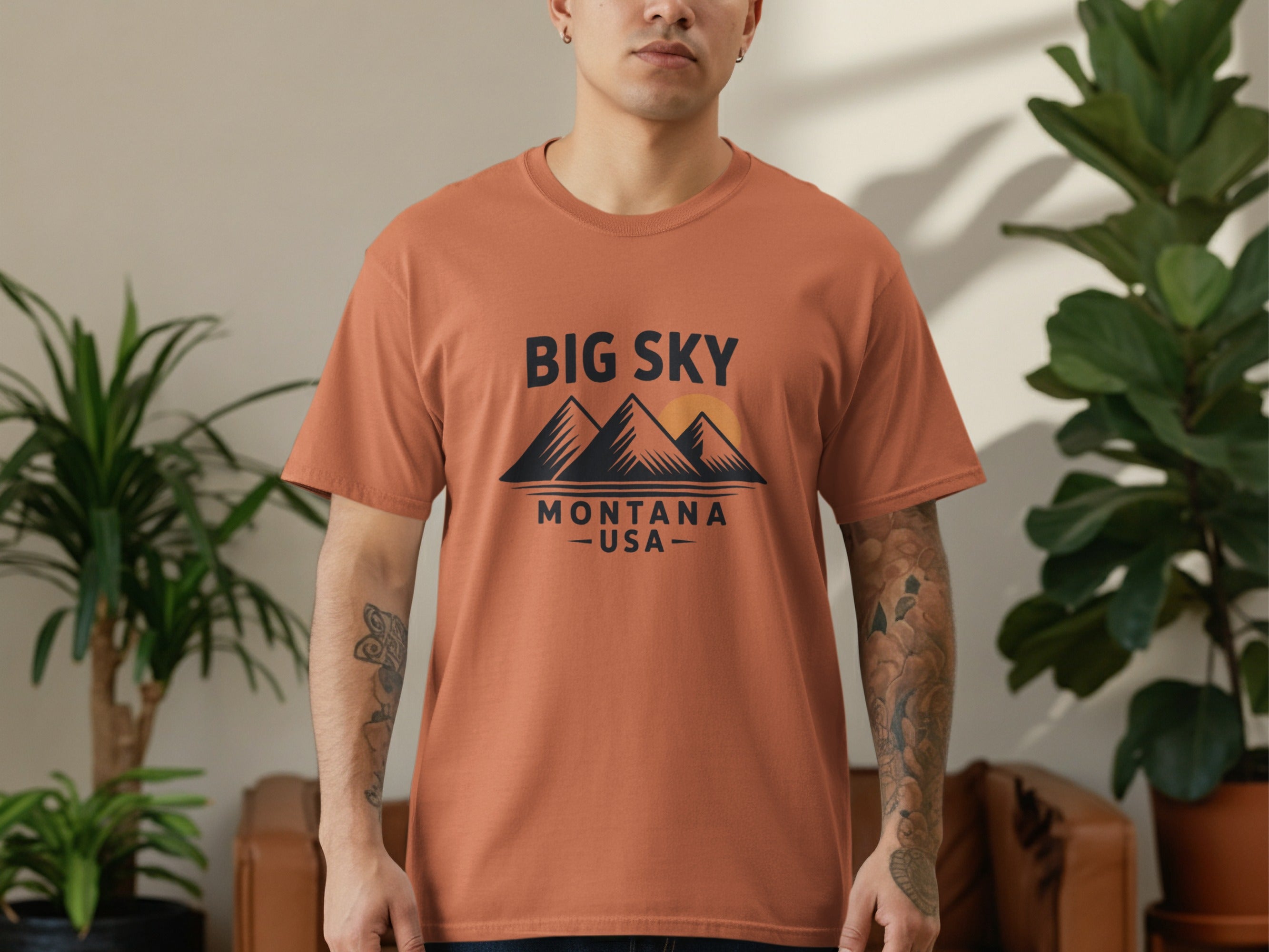 Big Sky Montana USA Graphic Tee Shirt