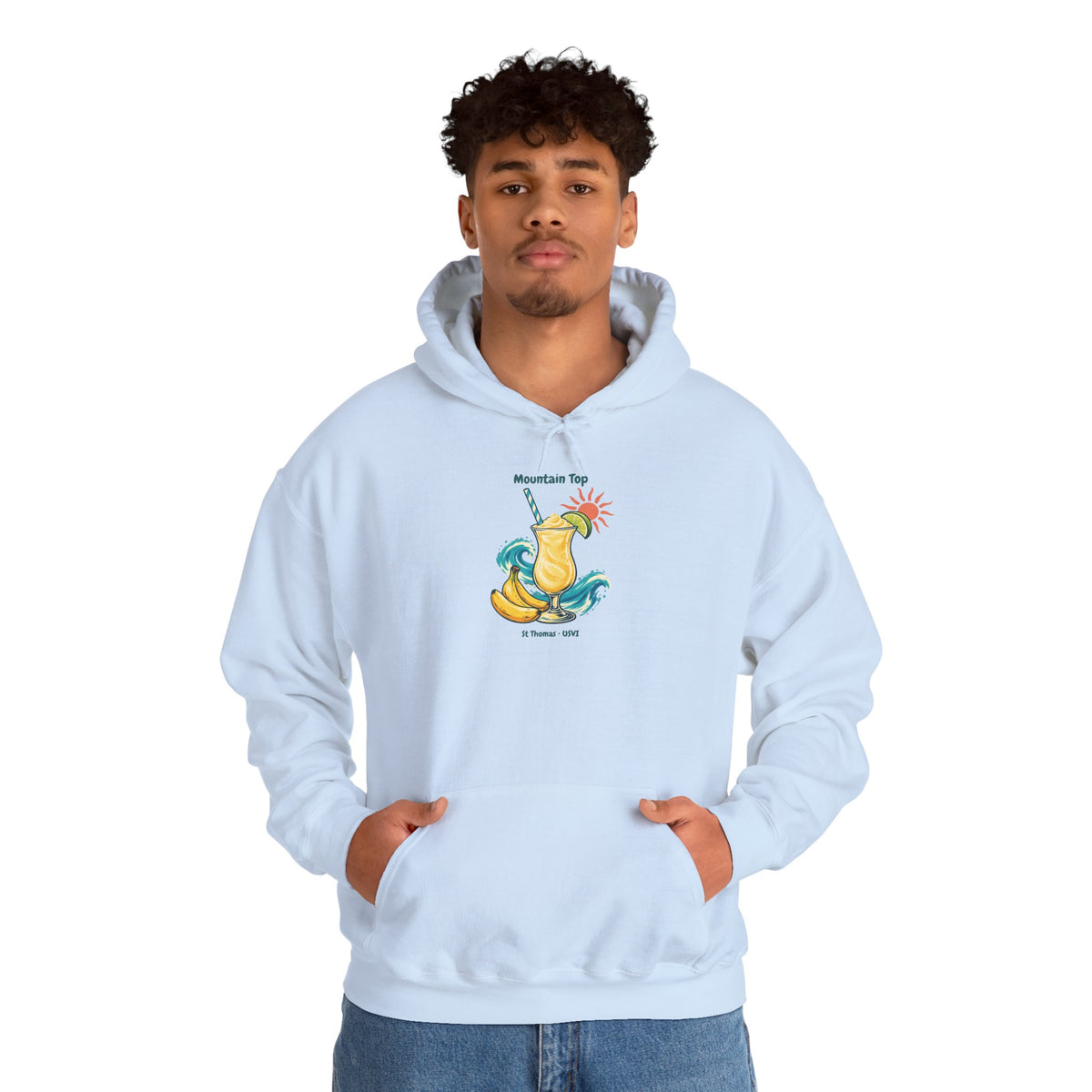 Mountain Top St. Thomas USVI Gildan 18500 Hoodie
