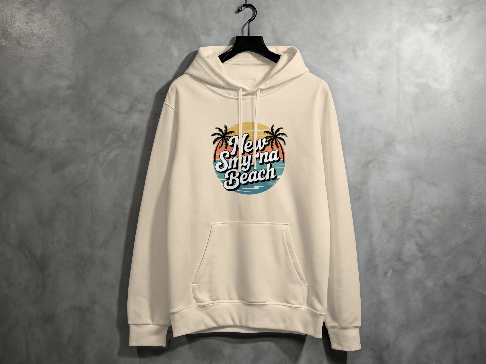 New Smyrna Beach Hoodie with Colorful Tropical Design hoodie