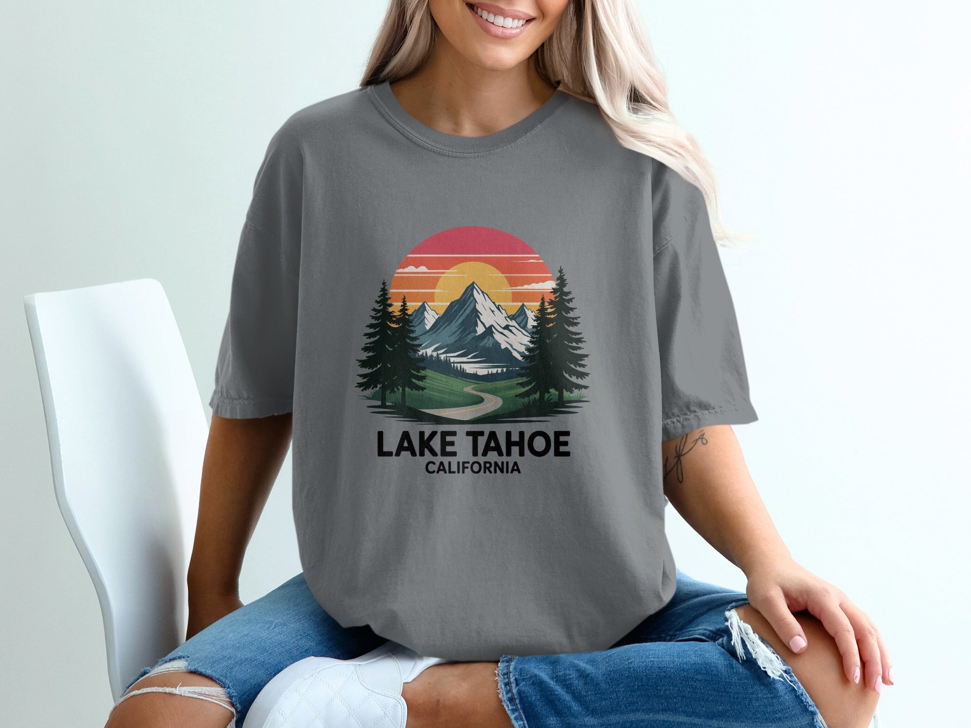 Lake Tahoe California Mountain Sunset T-Shirt product