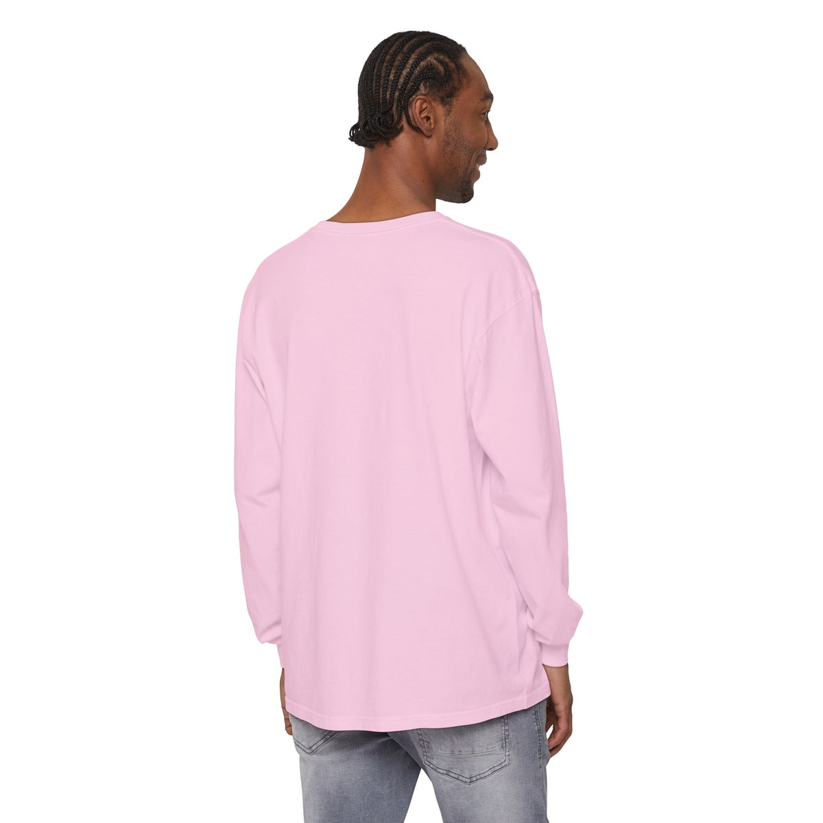 Maho Beach Air Lounge Sint Maarten Comfort Colors 6014 Long-Sleeve T-Shirt featuring the Maho Beach destination artwork, supplier product mockup