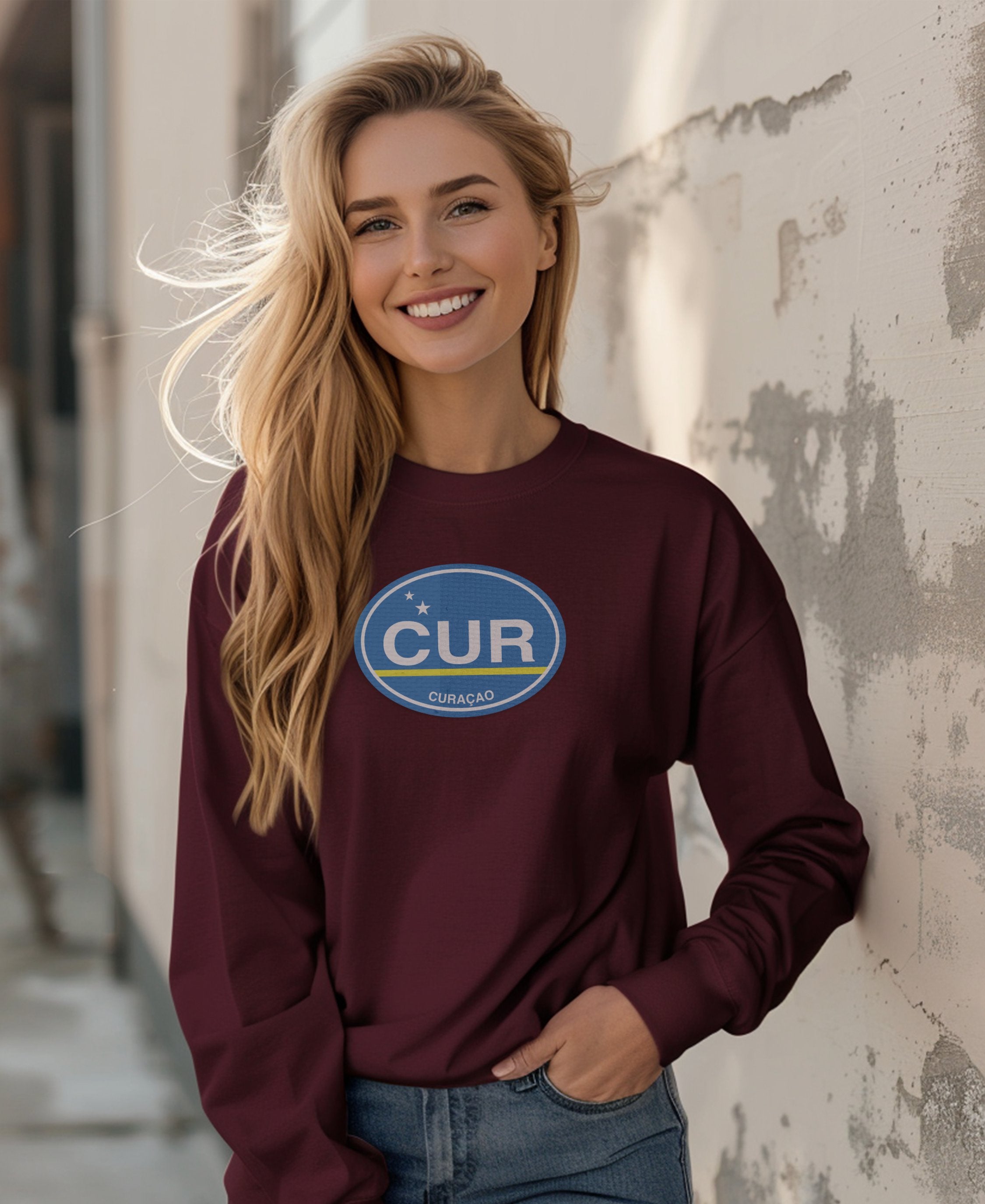 Curacao Emblem Design Trendy Long Sleeve Shirt product