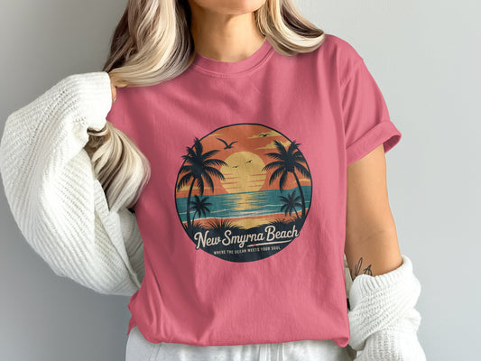 New Smyrna Beach Sunset Graphic Tee Shirt product type