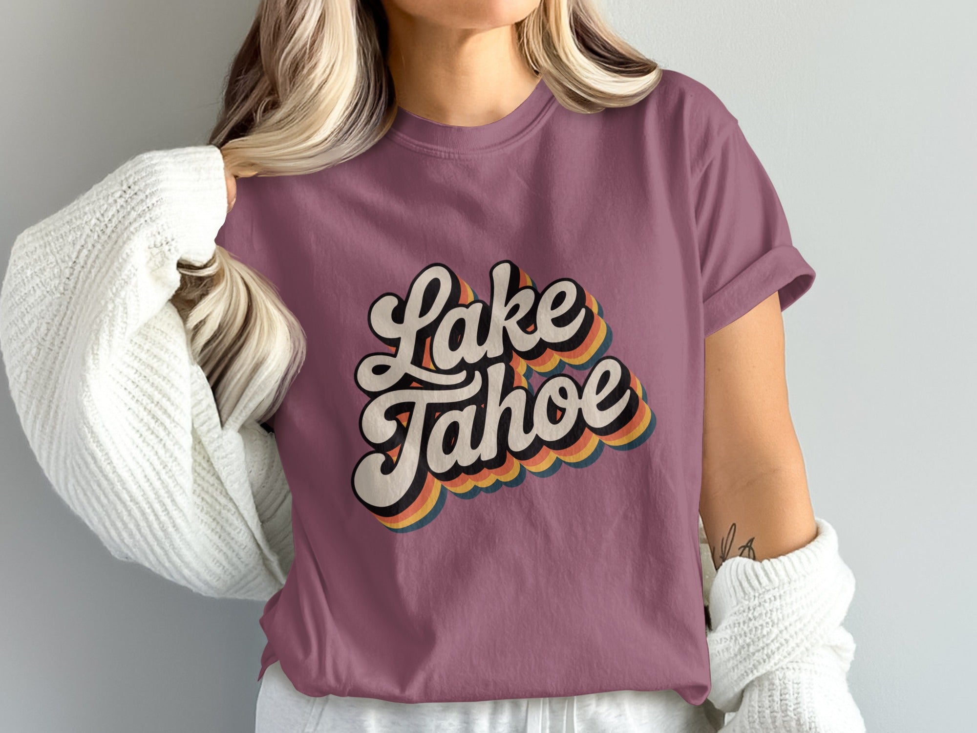 Lake Tahoe Retro Graphic Tee Shirt product type