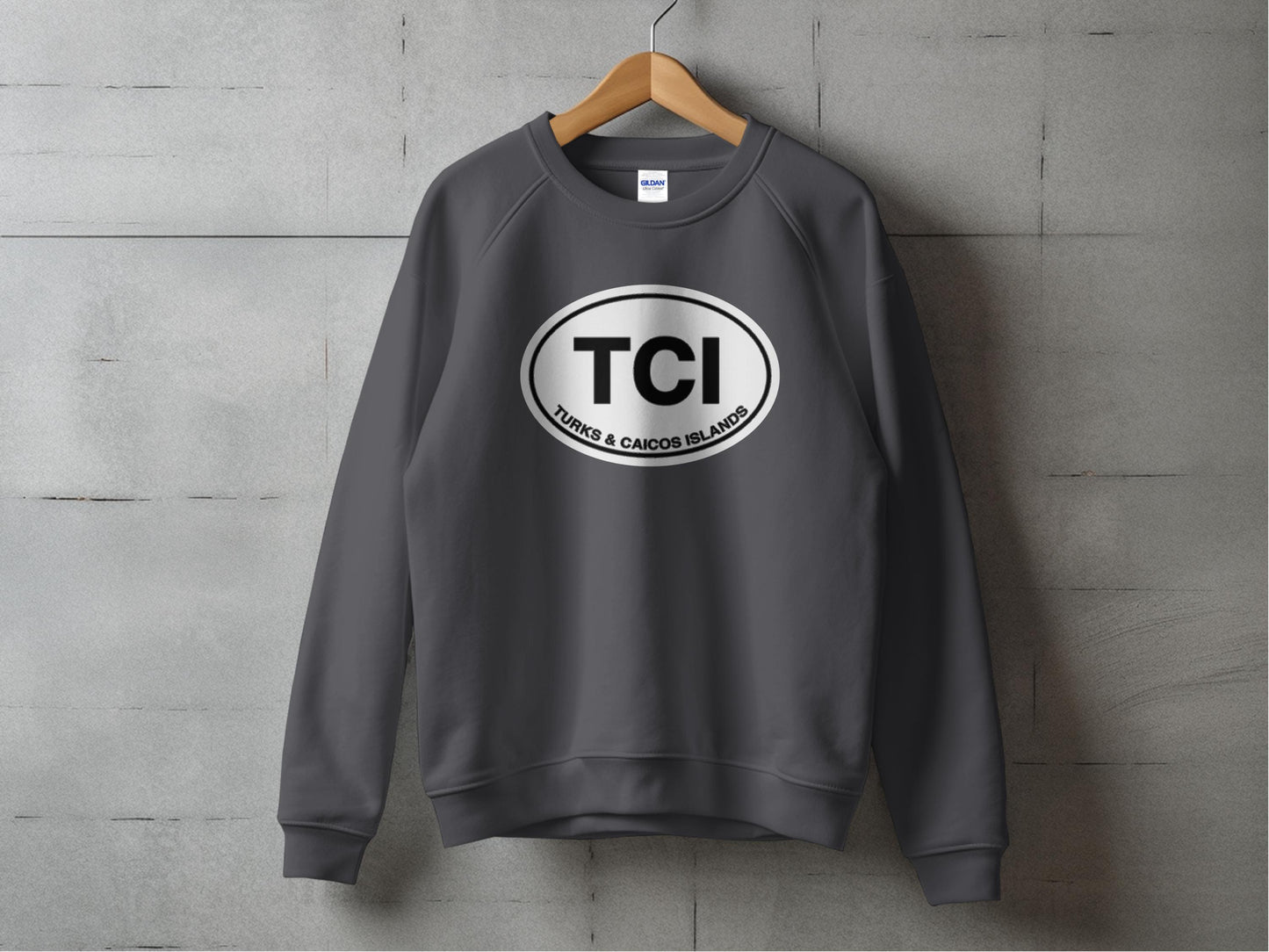 Turks and Caicos Mens Sweatshirt Graphite Heather