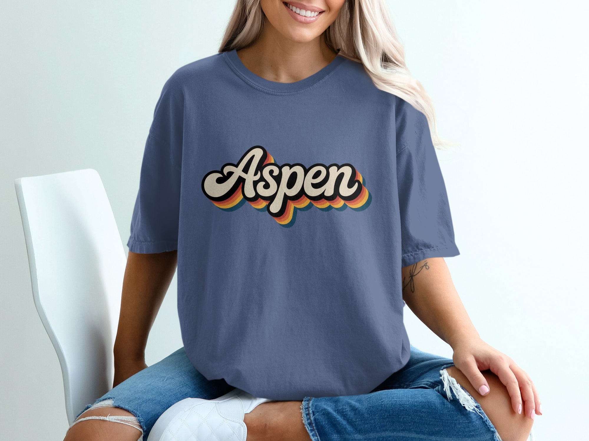 Aspen Retro Logo Graphic Print T-Shirt product