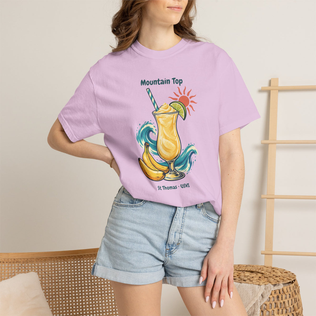 Mountain Top St. Thomas USVI Comfort Colors 1717 T-Shirt