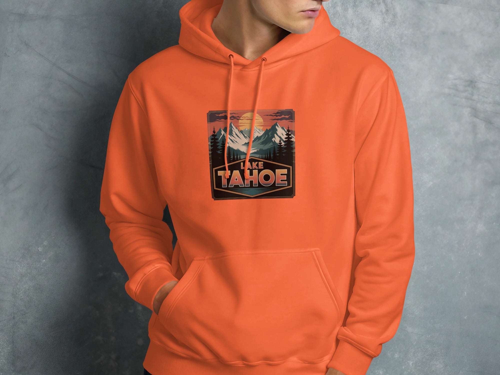 Lake Tahoe Graphic Design Pullover Hoodie