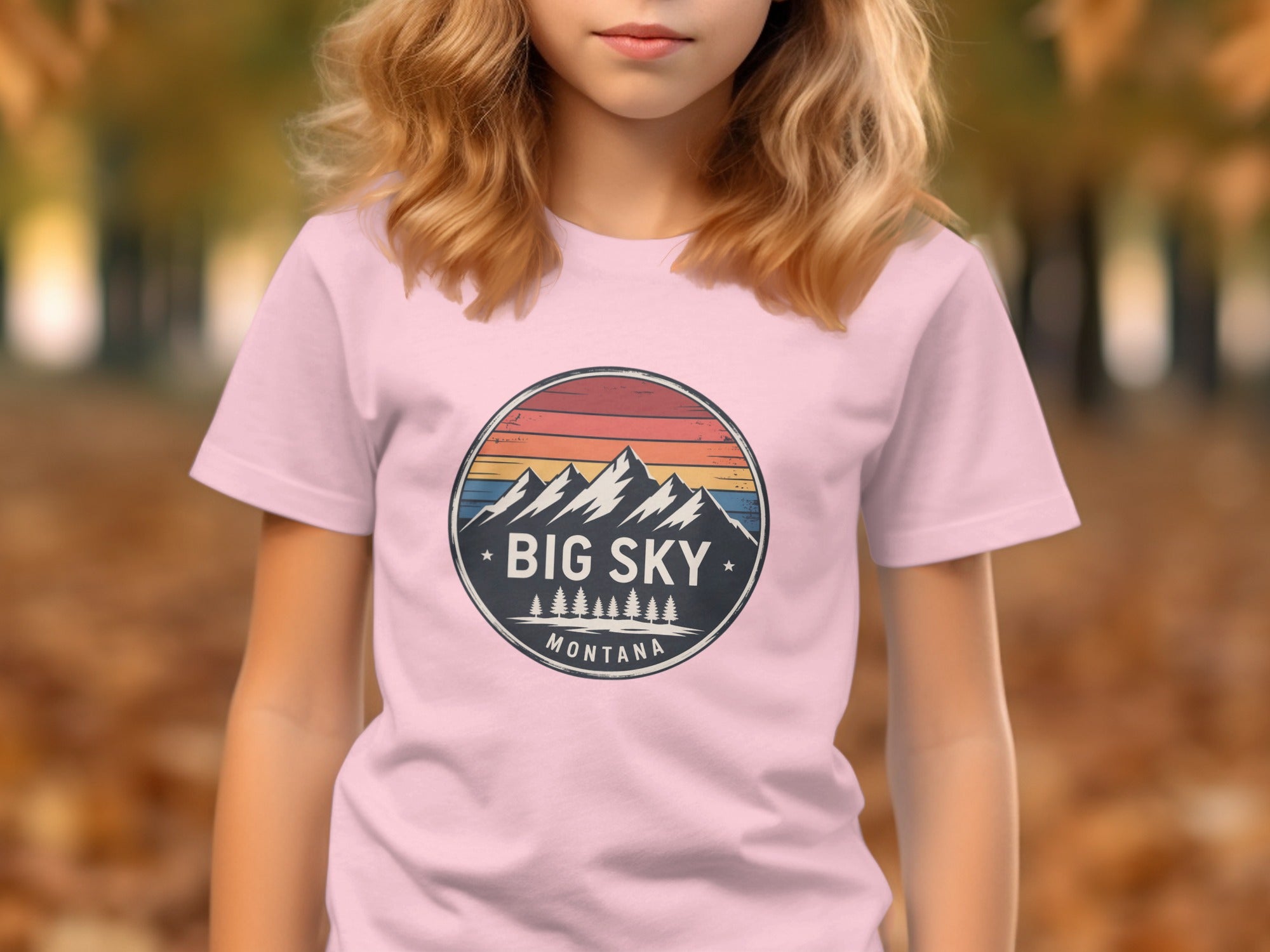 Big Sky Montana T-shirt with Mountain Graphic Tee