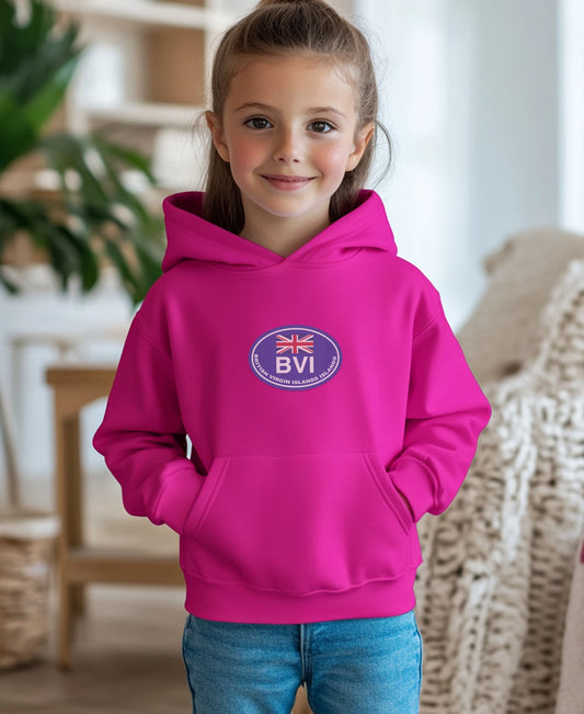 British Virgin Islands Flag Pink Hoodie product