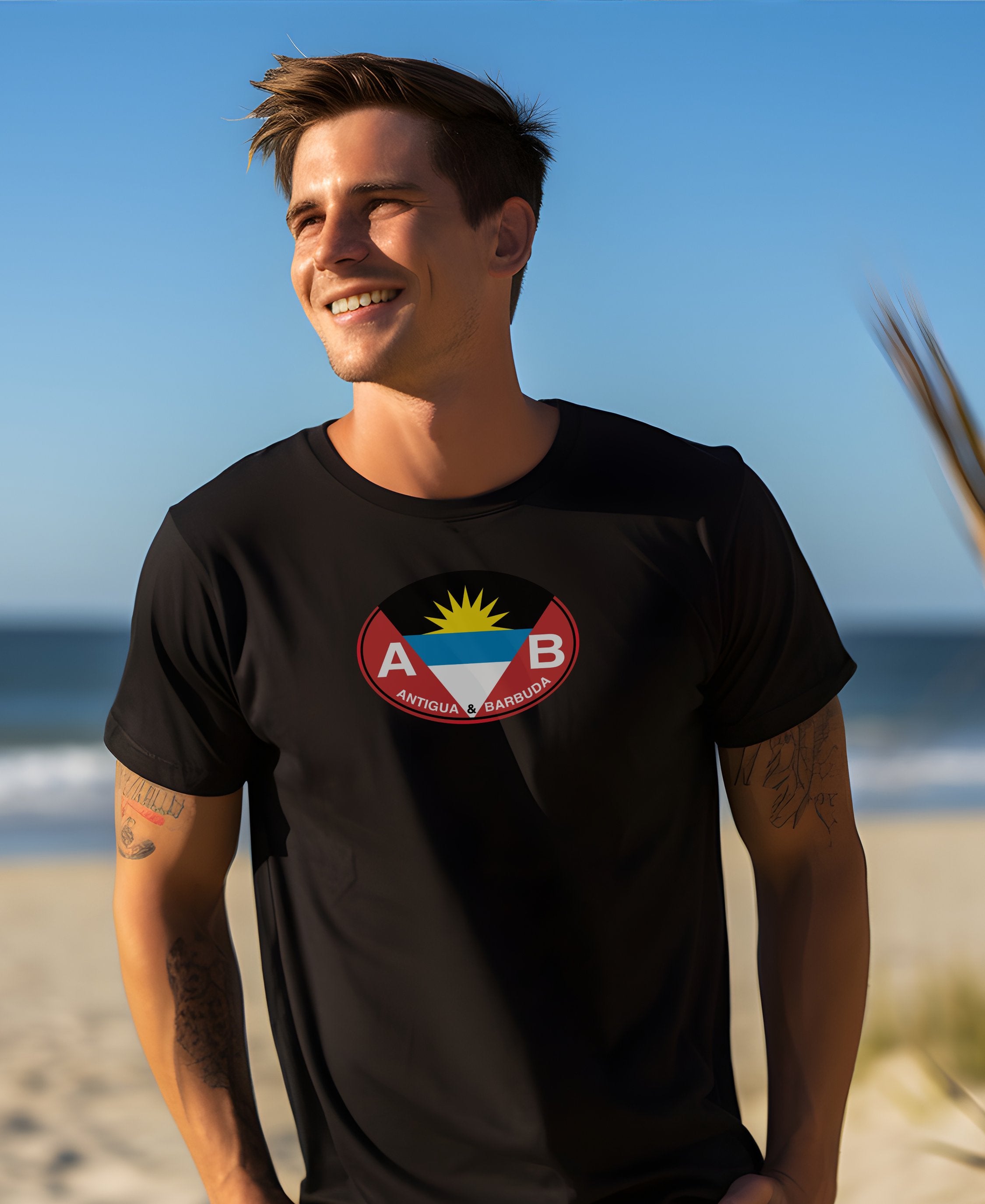 Antigua and Barbuda Mens T-Shirt – Rugged Look for Antigua Sailing Week