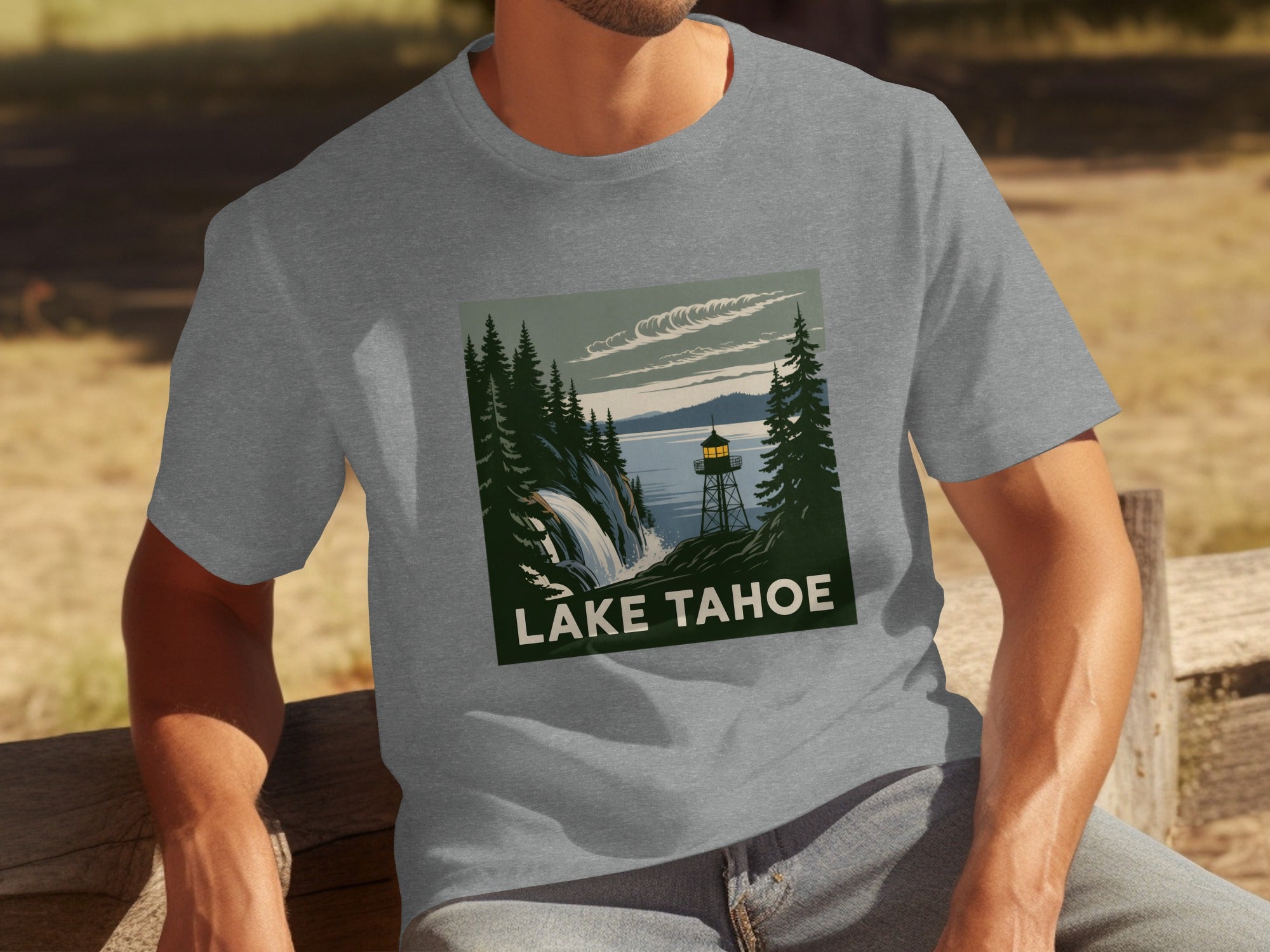 Lake Tahoe Scenic Print Graphic T-shirt product