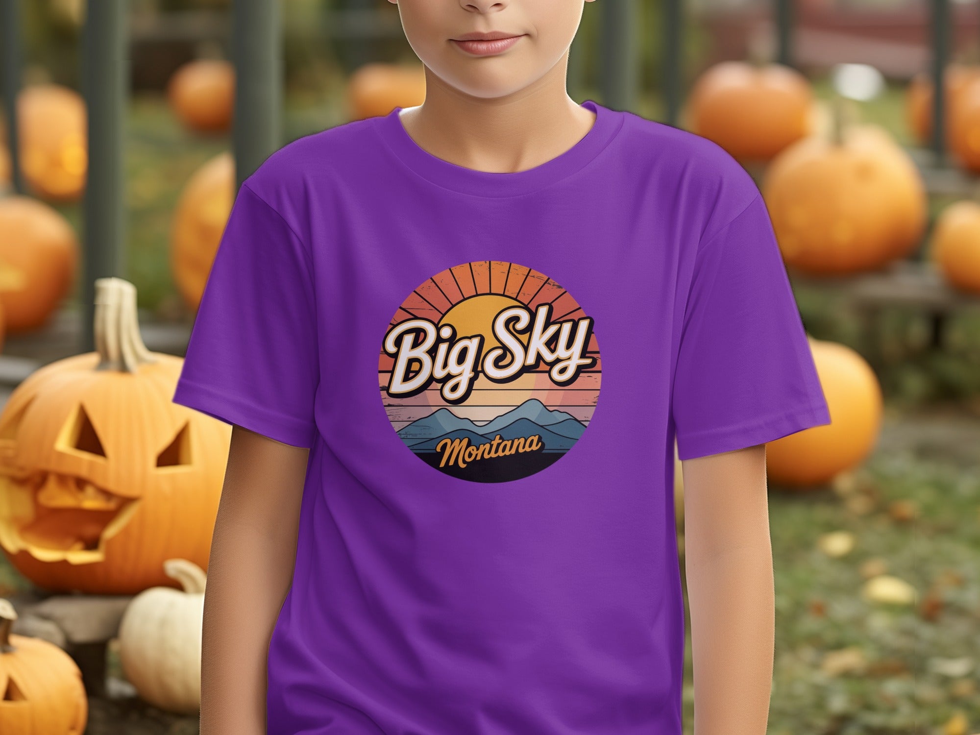 Big Sky Montana Sunset Graphic Tee for Kids Product