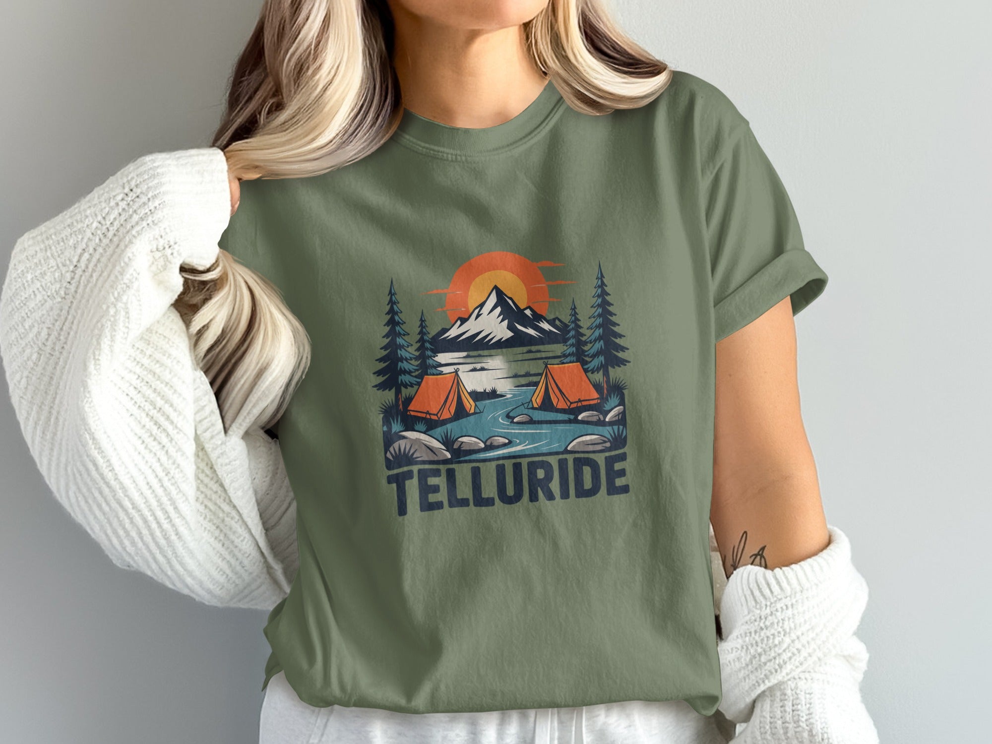 Scenic Telluride Camping Graphic Tee product