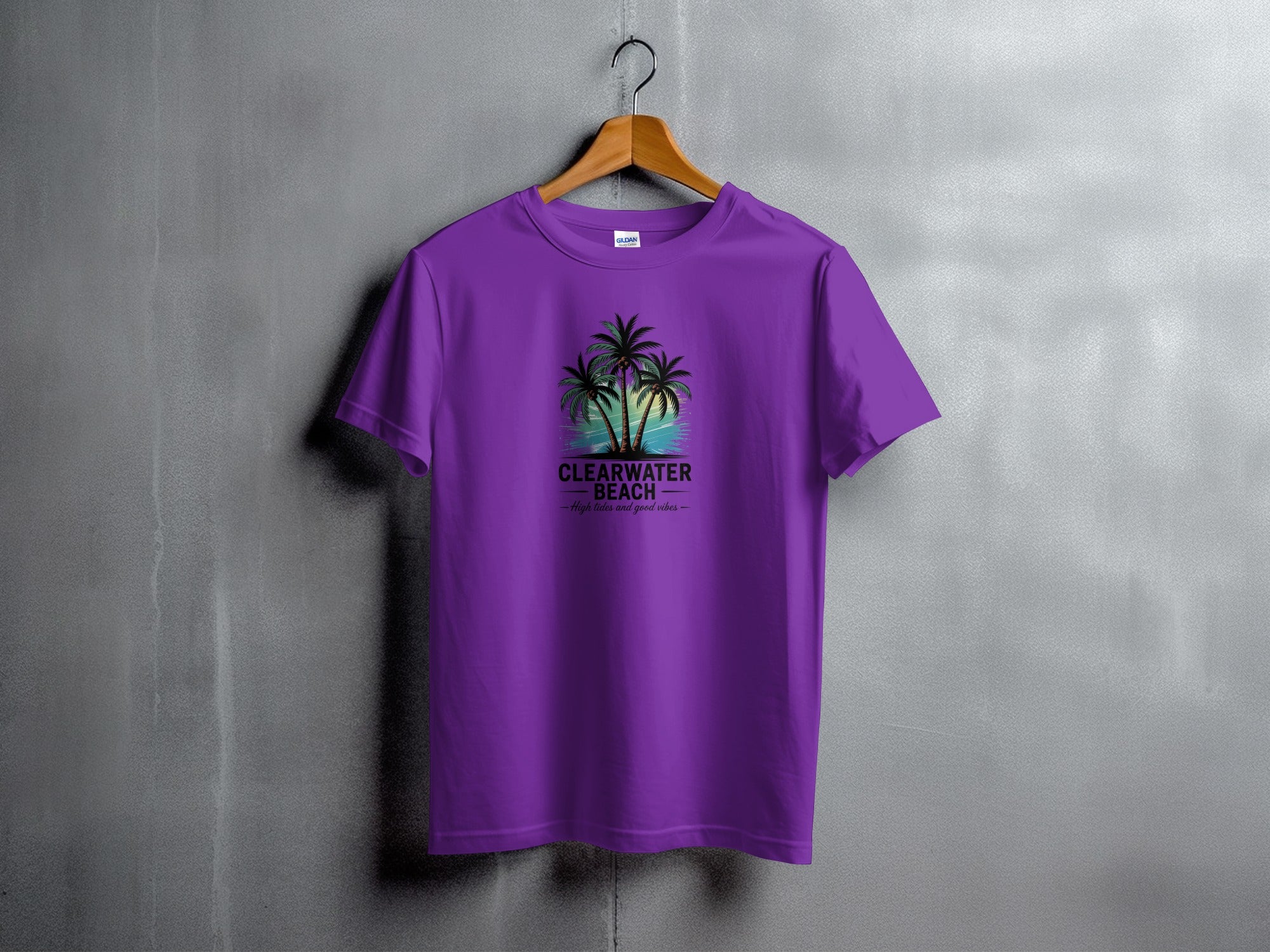 Clearwater Beach Purple Graphic T-shirt product type