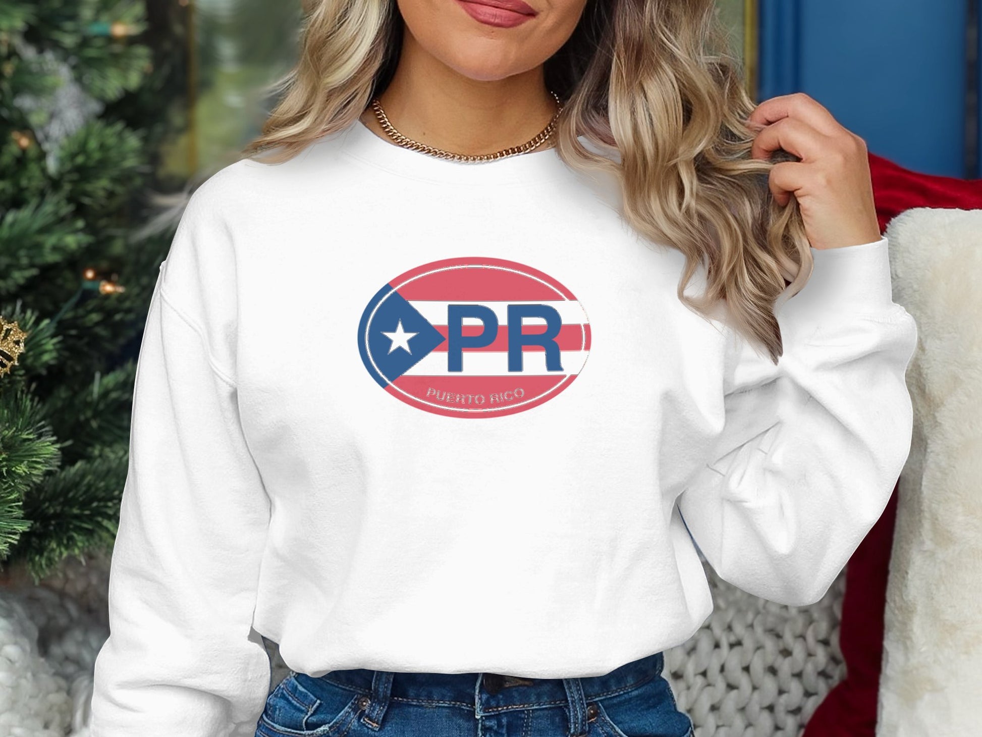 Puerto Rico Womens Sweatshirt Heliconia