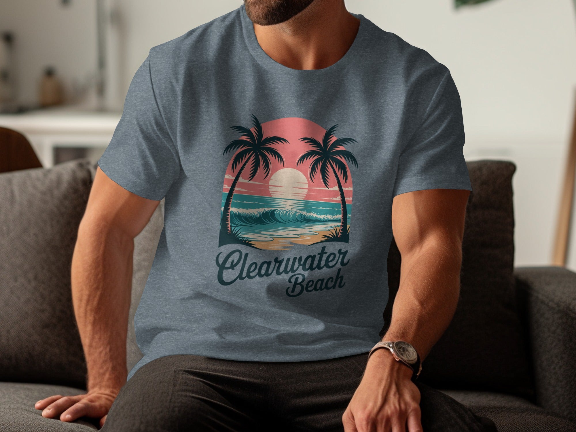 Stylish Clearwater Beach Graphic Tee Shirt product type