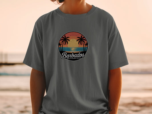 Sunset Beach Scene Barbados T-Shirt product
