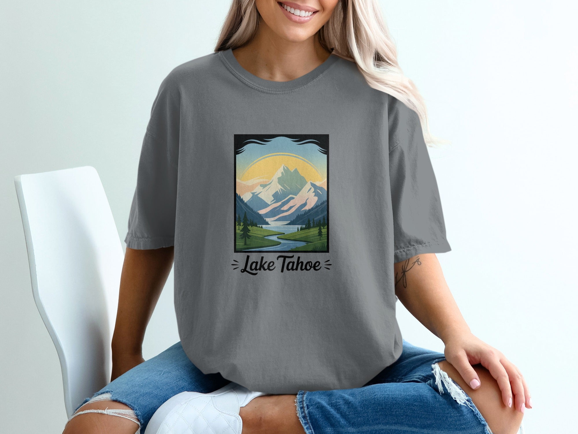 Scenic Lake Tahoe Graphic Tee Shirt product
