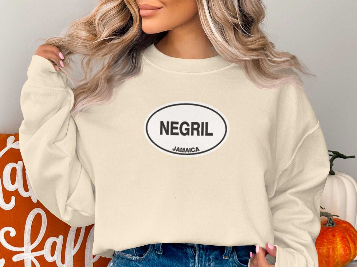 Negril Womens Sweatshirt Indigo Blue