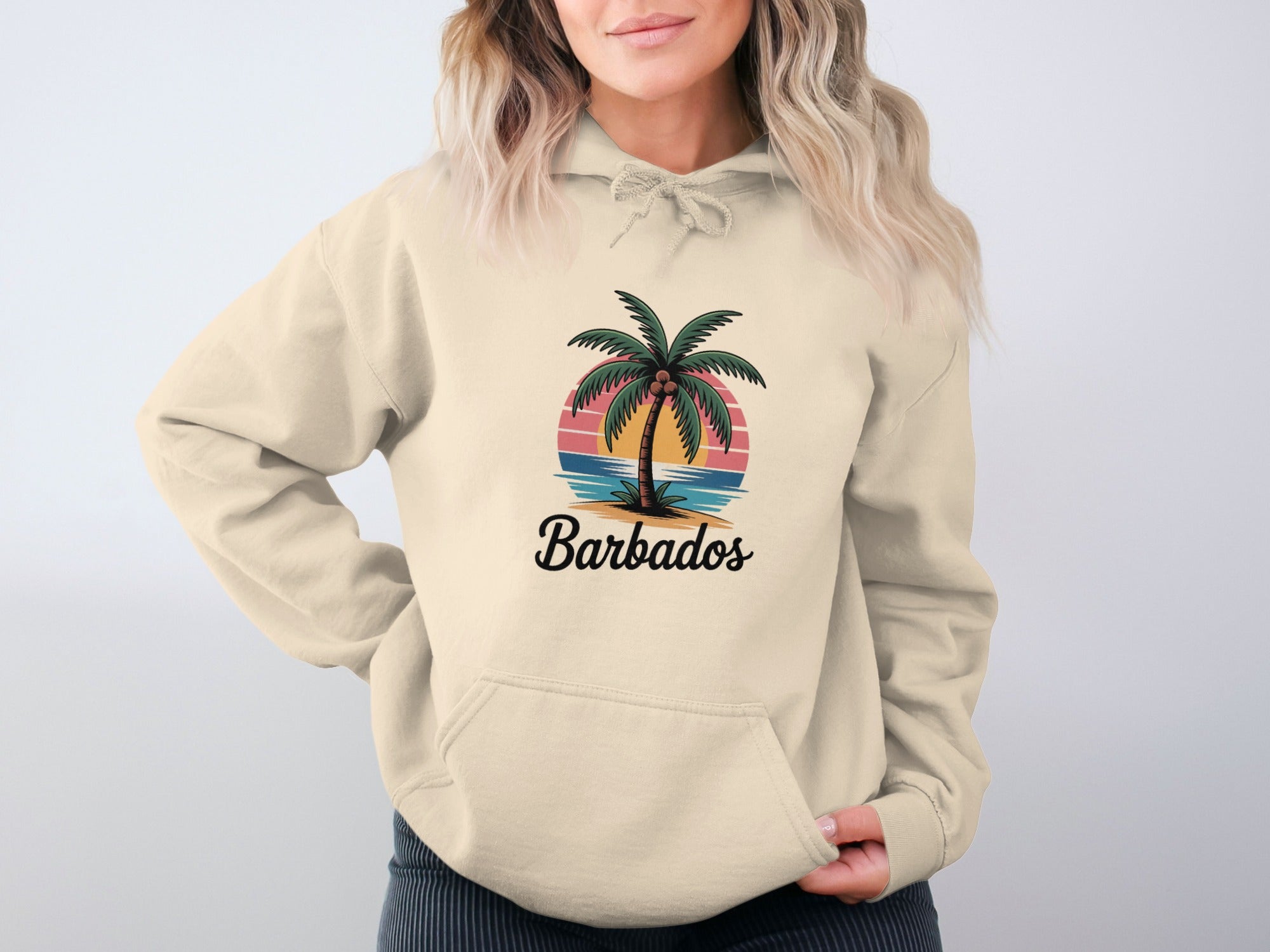 Barbados Sunset Palm Tree Hoodie product