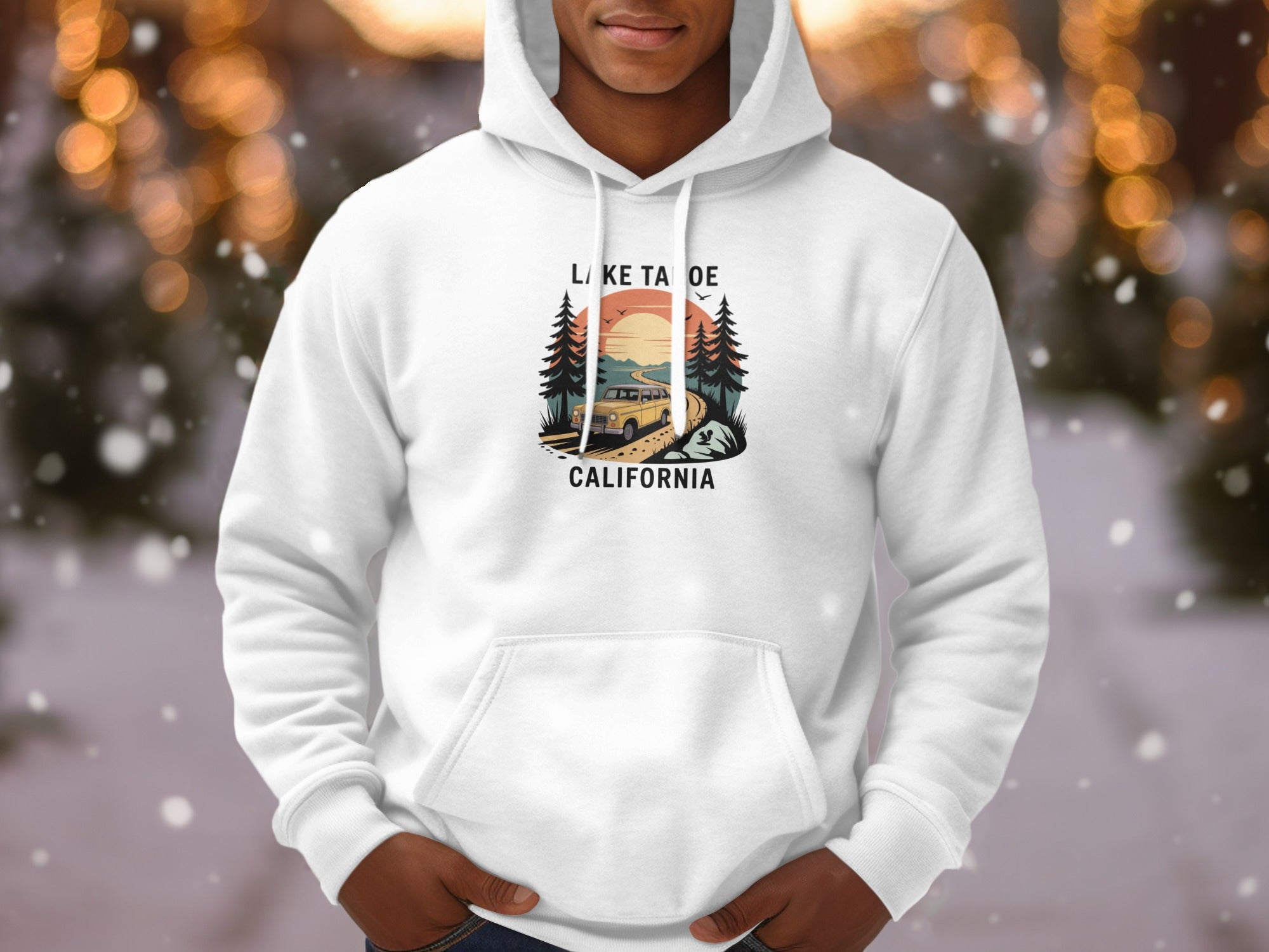 Lake Tahoe California Scenic Winter Hoodie