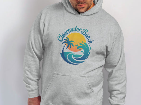 Clearwater Beach Hoodie with Wave Design product