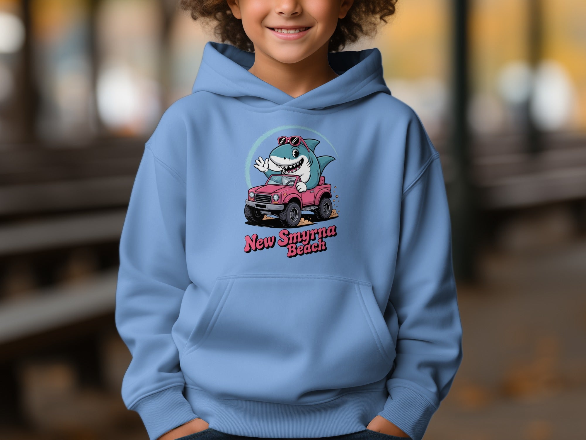 Cool Shark Driving New Smyrna Beach Hoodie product