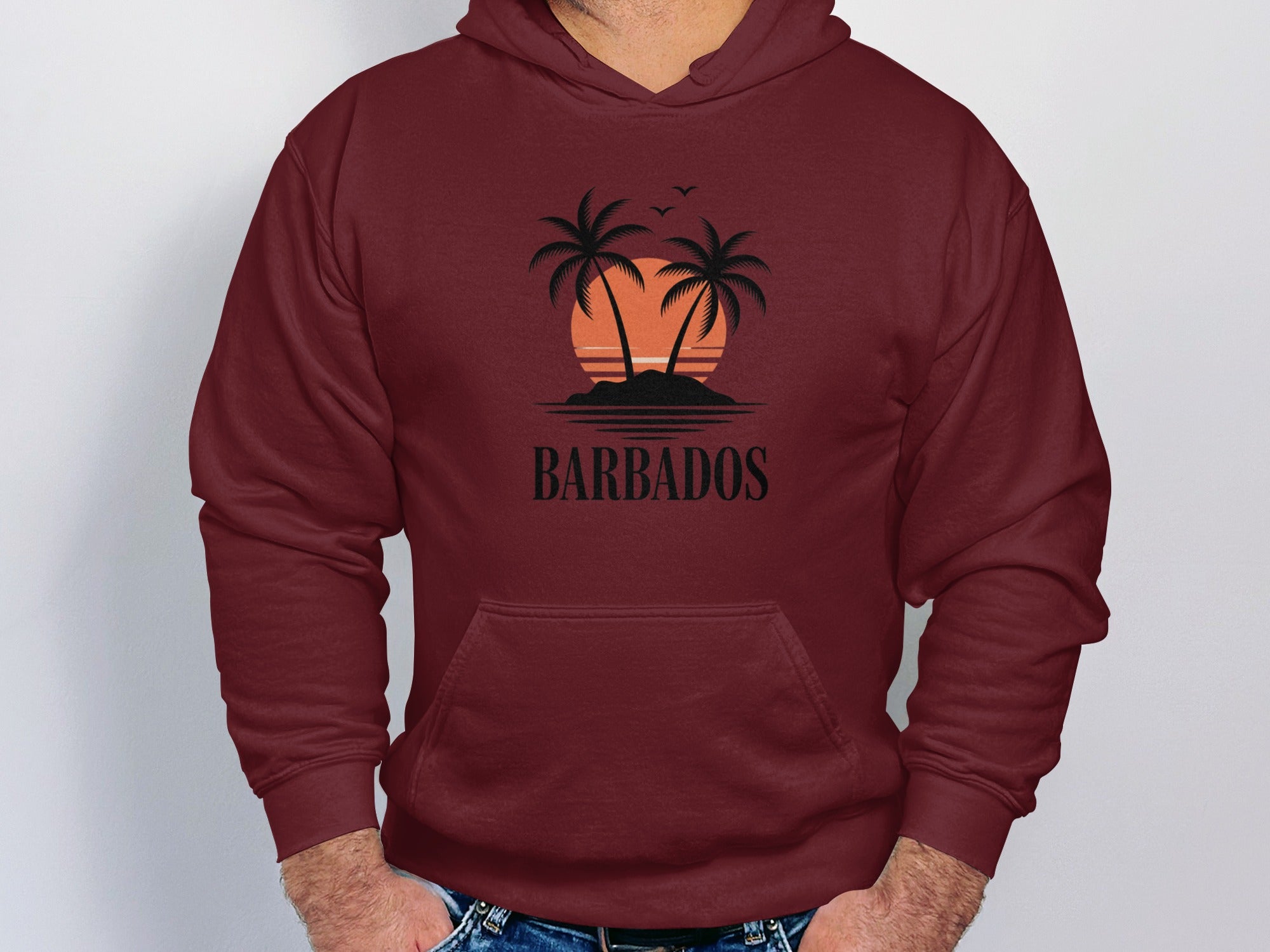 Tropical Sunset Barbados Print Hoodie product type