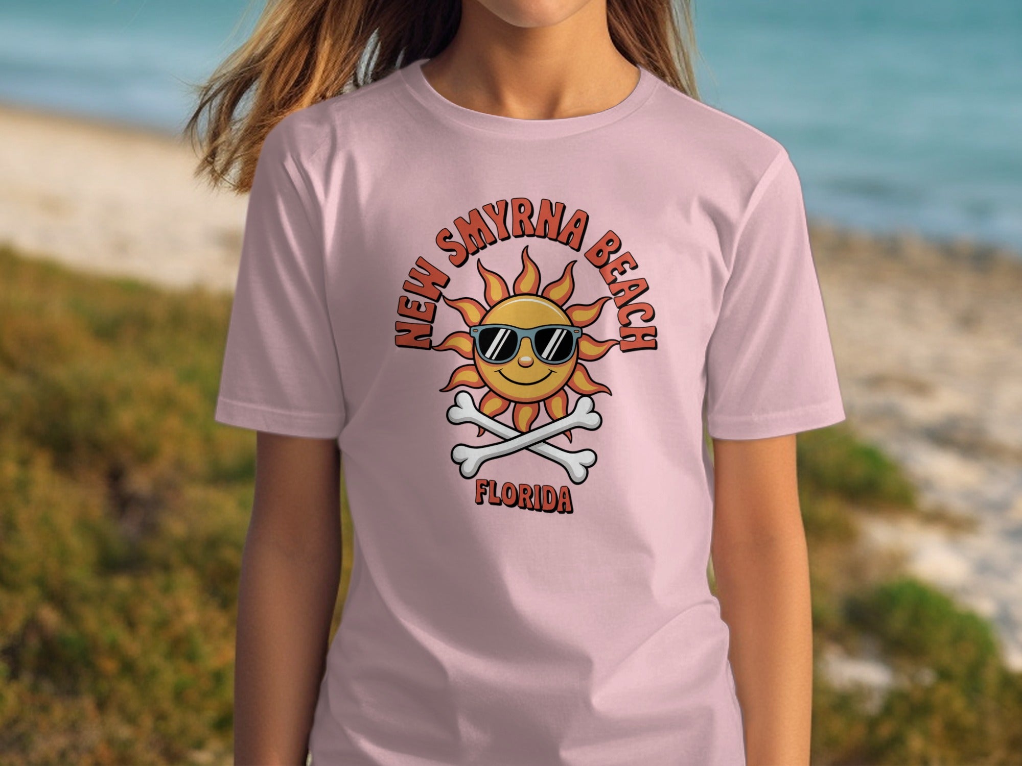 New Smyrna Beach Florida Sun and Skull T-Shirt product type