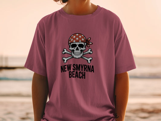New Smyrna Beach Skull and Crossbones T-Shirt product