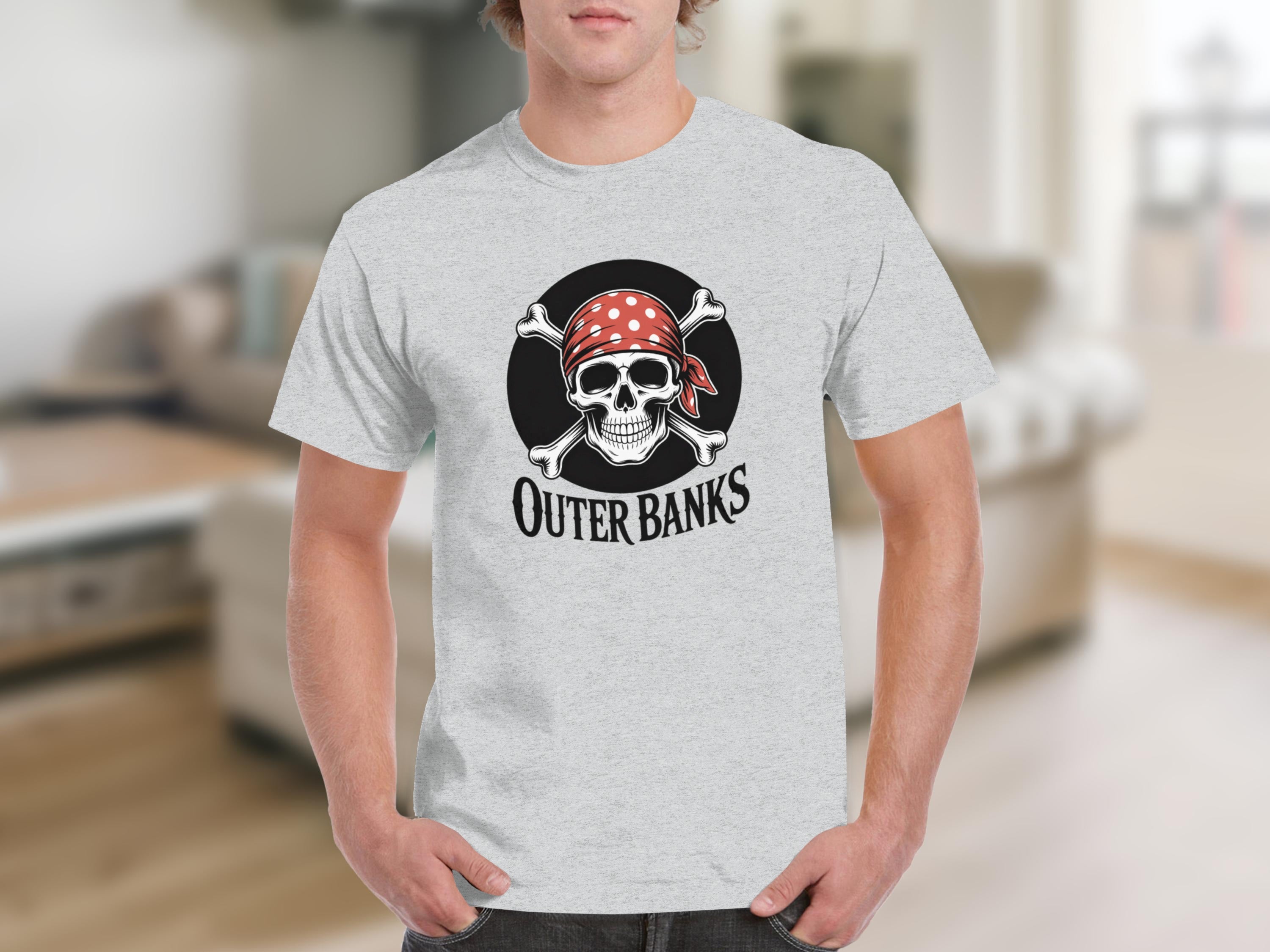 Outer Banks Skull and Crossbones Design T-shirt Product
