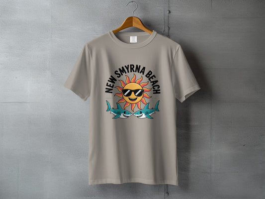 New Smyrna Beach Sun and Sharks Graphic T-shirt product