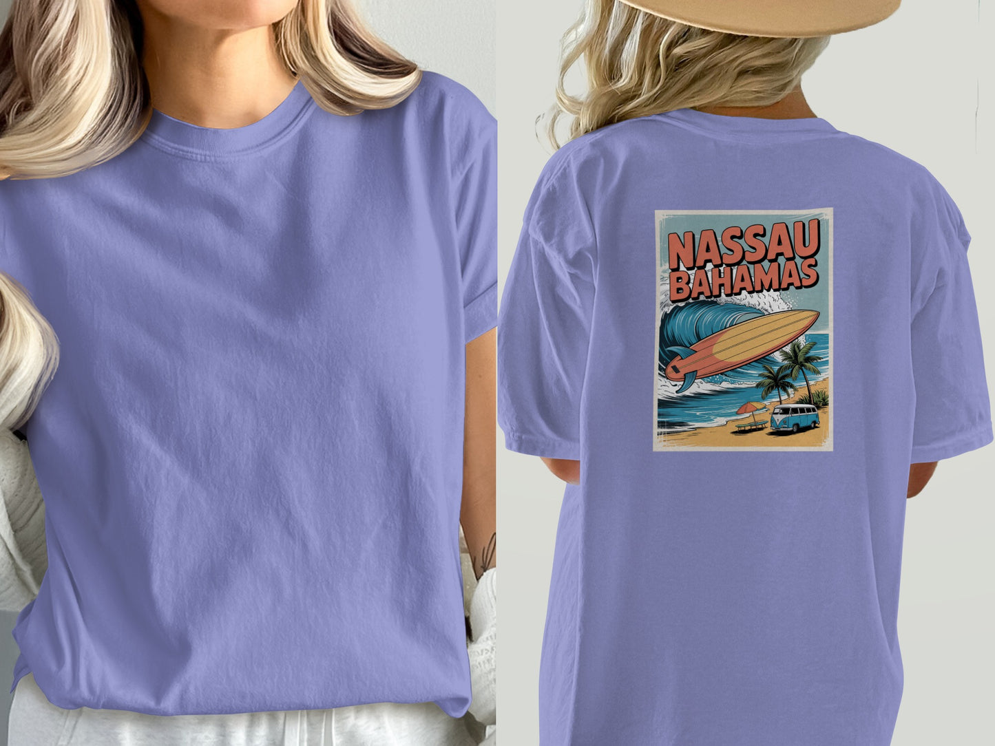 Nassau Bahamas Graphic Surfboard T-Shirt product