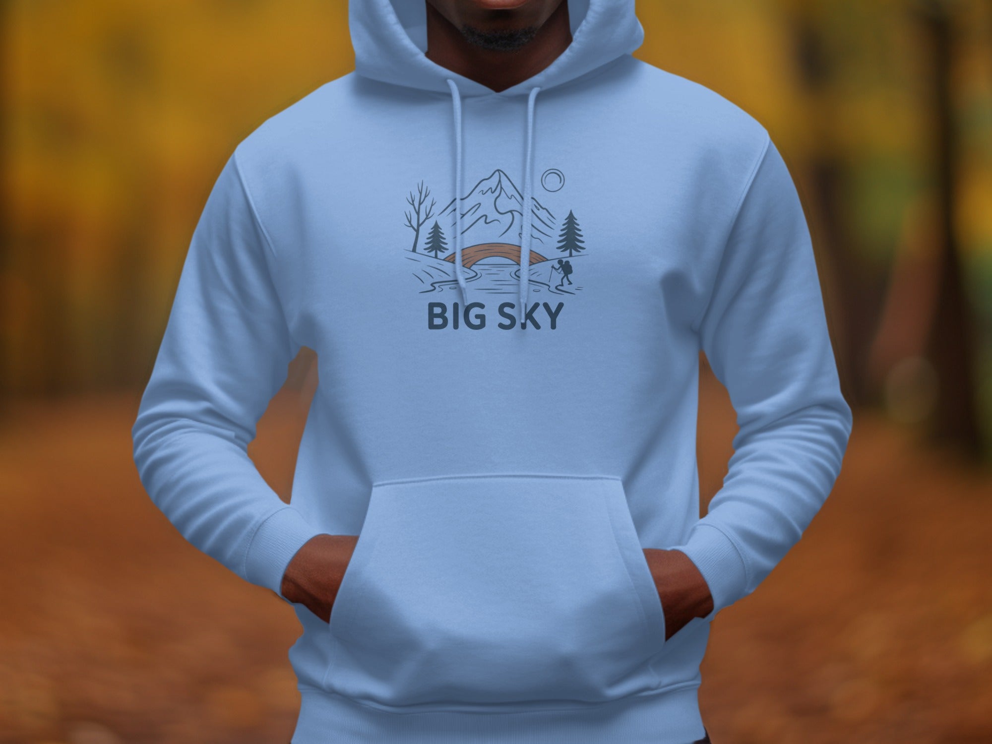 Scenic Big Sky Graphic Hoodie Perfect for Outdoor Lovers