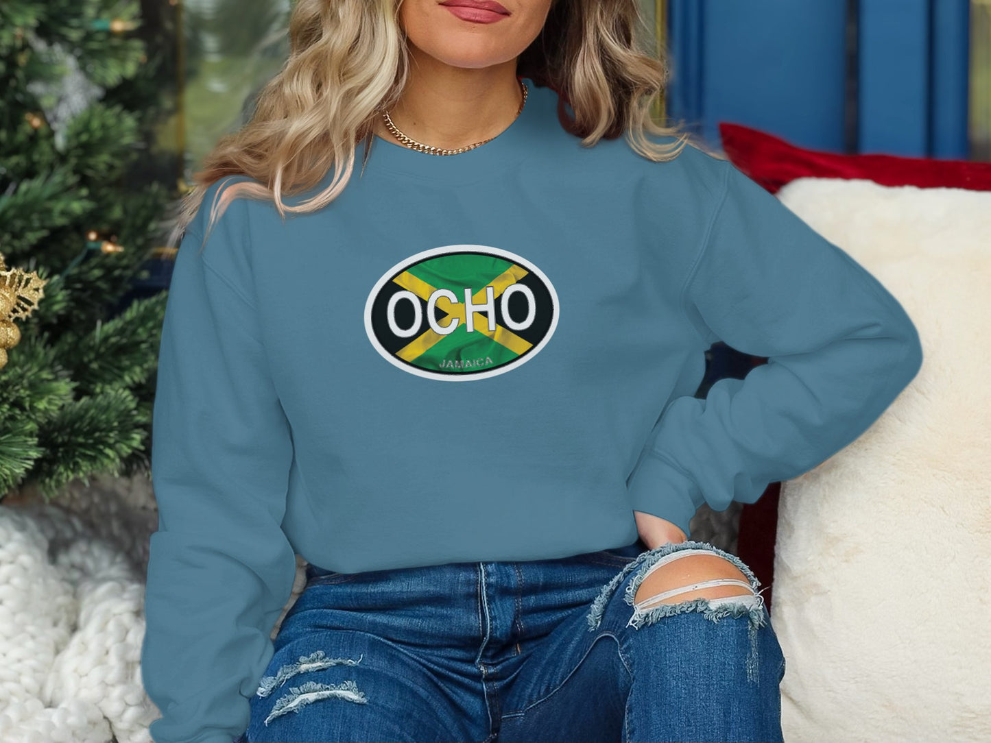 Ocho Rios Womens Sweatshirt Sapphire