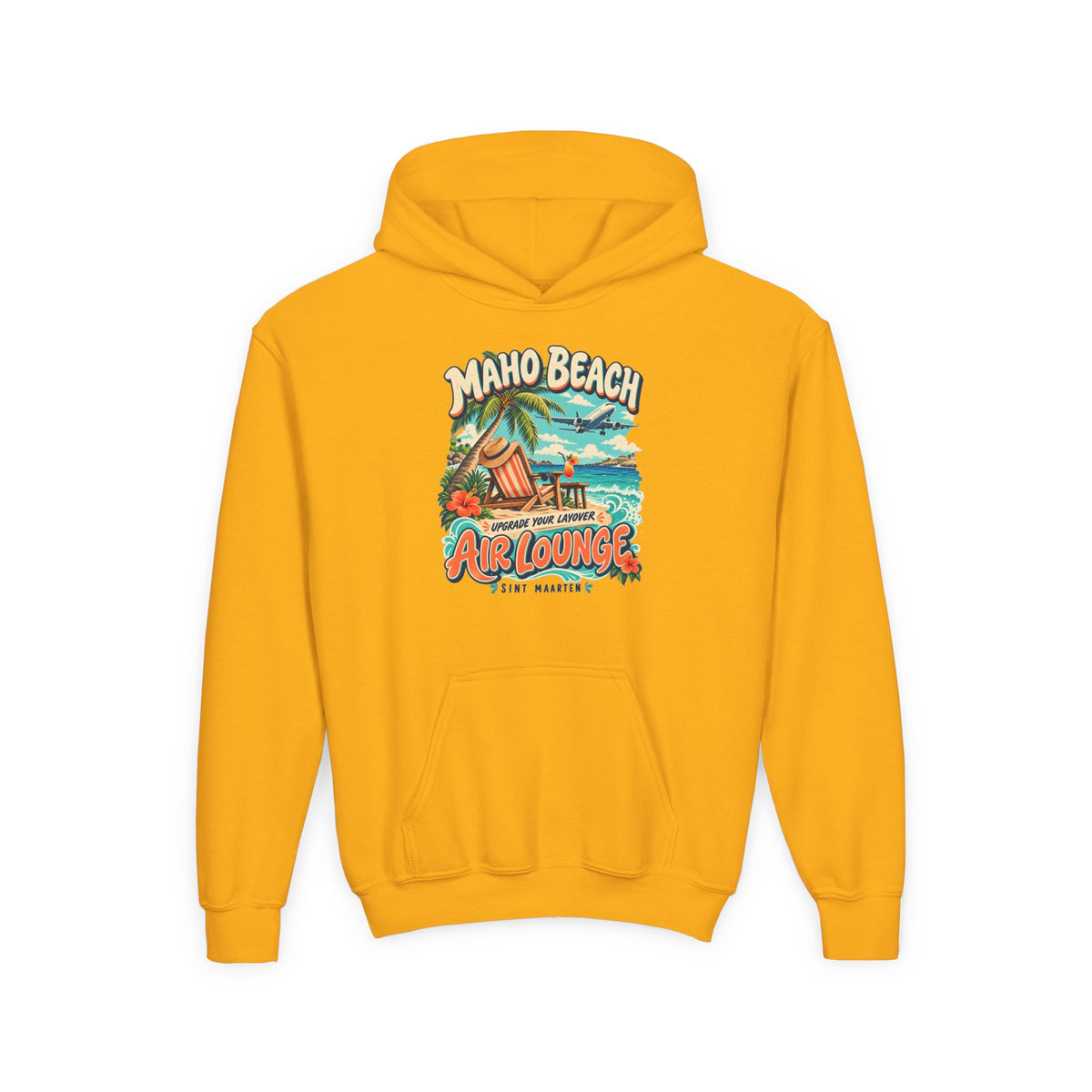 Maho Beach Air Lounge Sint Maarten Gildan 18500B Youth Hoodie